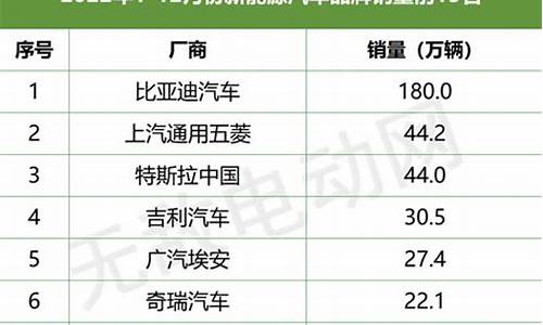 国内新能源汽车排名前十名品牌有哪些牌子吗_国内新能源汽车品牌大全